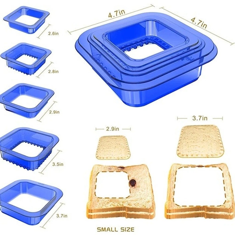Sandwich Cutter Blue Square - Picture 5 of 5